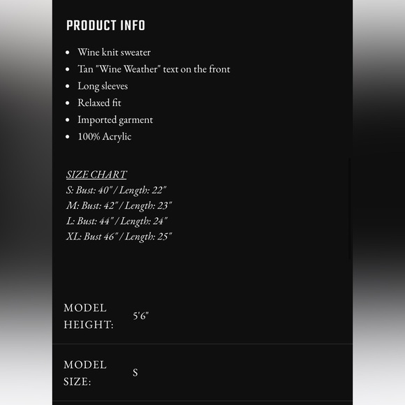 Wine Weather Burgundy Sweater medium. Panache design - Picture 3 of 4